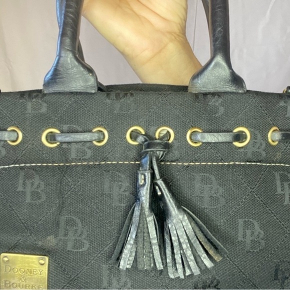 Dooney & Bourke Black Canvas Satchel - Picture 9 of 13